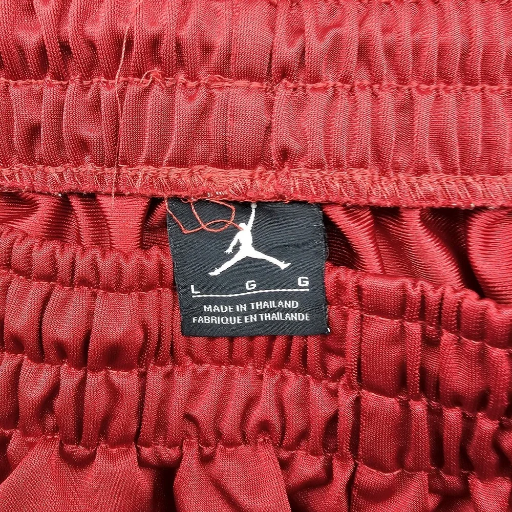 Jordan Men‎ Activewear Shorts L Red Jumpman Durasheen Dazzle Basketball